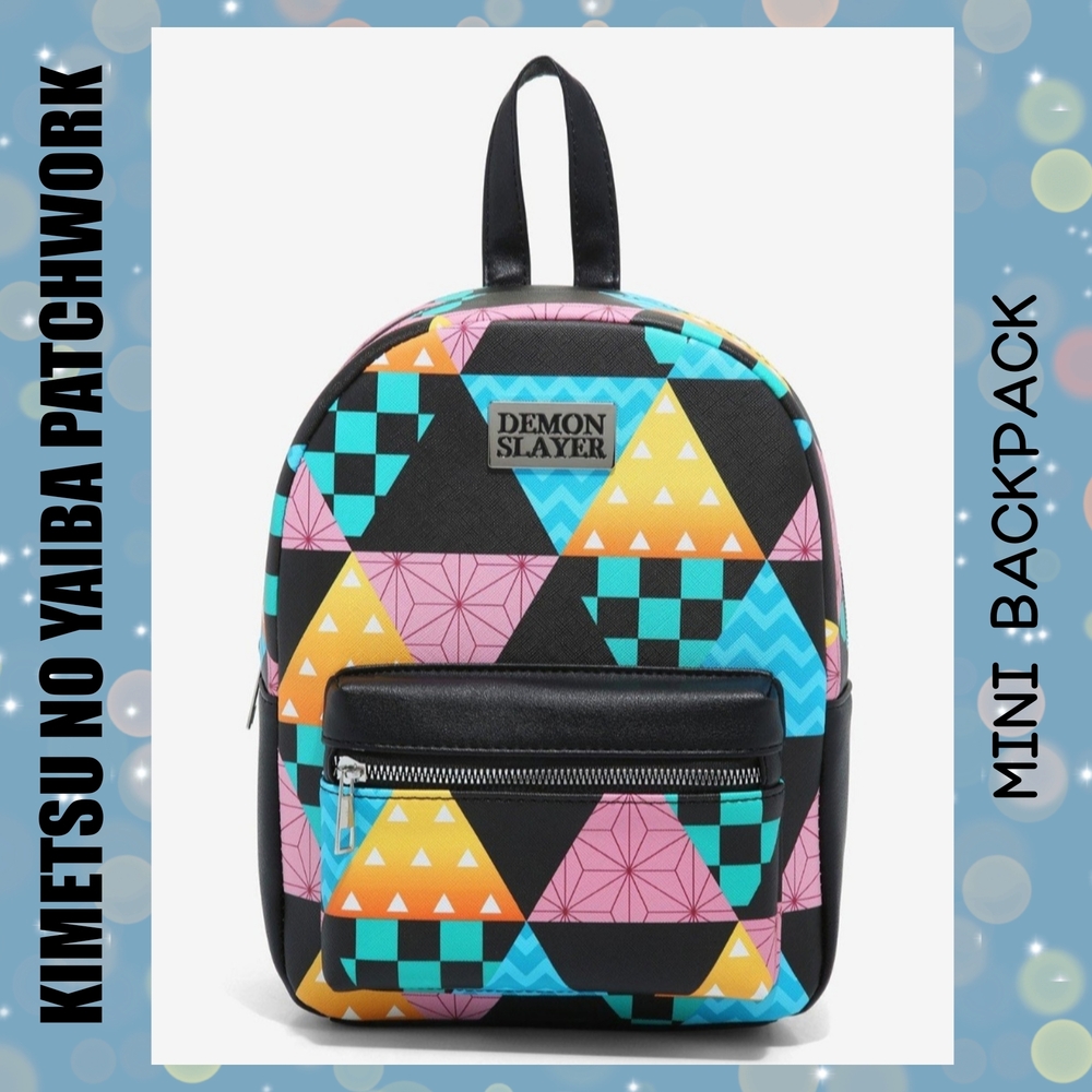 DEMON SLAYER: Kimetsu No Yaiba Patchwork Mini Backpack - Picture 1 of 7